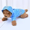 Hondenkleding huisdierkleding zwarte regenjas pu reflecterende strip kap voor teddybeer groothandel