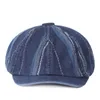 Berets Vintage Men Sboy Hats Classic Western Herbst Caps Denim Beret Hut flache Krempe Verstellbare Frauen Spring BLM416
