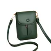 Abendtaschen Damen Messenger Bag Handy Schulter Brieftasche 2023 Weiche echte Lederkreuzkasse für Damenkartenhalter Münze Geldbörse
