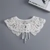 Bow Ties Fashion Women White Lace Fake Collar Shawl For Shirt Blouse Detachable Girls Floral Bowknots Necklace Lapel False