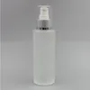 100ml vazio spray de vidro geada garrafa de névoa fina 34oz recarregável redondo creme bomba dispensador ouro prata colar com spray de alumínio xkke