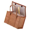 Dinnerware Sets Foldable Storage Bin Egg Basket Organizing Box Decorative Sundries Container Bamboo Holder Child