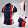 Mens Polos sömmar Färg Lapel T -skjorta bekväma och andningsbara shortsleeved Casual Sport European Football Tee 230815