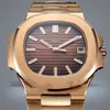 2021 3KF V2 5711 A324SC Automatic Mens Watch Rose Gold Brown Texture Dial Edition Stainless Steel Bracele Puretime Swiss Move8979646