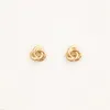 Estudio de 14K Gold Lights Knot Pendientes Pendientes resistentes al marisco Pendientes de joyas delicadas para mujeres Joyas simples impermeables 230815