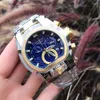 Avanadores de pulso da série Zeus Invincible Men assista ao cronógrafo luminoso Relógios de luxo de aço inoxidável Invicto Reloj de hombre Drop