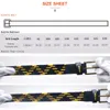 Other Fashion Accessories Belts Fashion Men Stretch Belt With Braided Style Antique Brass Buckle Yellow And Navy Color Strap Elastic Male 230814