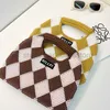 Borse a tracolla borsetta Design di nicchia Contrastante gnocchi in maglia Stume da gnocchi coreano Ins Nuova scacchiera BagStylishHandBagsstore