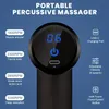 Full Body Massager Portable Fascial Massage Gun Electric Percussion Pistol Massager Body Relaxation With LED Touch Screen 4Replaceable Massage Head 230815