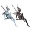 装飾的なオブジェクト妖精の彫像樹脂手工芸品の妖精の妖精の妖精の妖精は、姿勢庭の屋外装飾230815に座っています