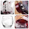 Bar Tools Whisky Decanter Globe Wine Aerator Glass Set Sailboat Skalle Inside Crystal med Fine Wood Stand Liquor för Vodka Cup 230814