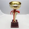 Objetos decorativos Top Top Trophy Cup de prêmios de ouro para o vencedor do jogo de esportes de competição Trofeos 230815