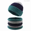 Caps Hats Children boys girls winter hats baby striped hats children's scarves children's thick sets suitable for 0-8 years Z230815