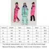 Лыжные костюмы 2023 Женские лыжные костюмы Snowsuit Sport Set Водонепроницаемой женщина с сноубордом.