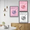 Japanische Ramen -Leinwand Malerei Tierkatze Cartoon Poster und Drucke Wandbild Nudeln Kinderkinder Küche Esszimmer Dekoration für HeimwO6