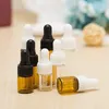 5ML Mini Amber Glass Essential Oil Dropper Bottles Refillable Empty Eye Dropper Perfume Cosmetic Liquid Lotion Sample Storage Container Mokl