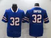 Mans Football 10 Khalil Shakir Jersey 21 Poyer 58 Matt O 32 OJ Simpson 27 Tredavious White 3 Damar Hamlin Borduren en naaien Draai de klok terug Color Rush