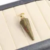 Pendant Necklaces Essential Oil Bottle Natural Stone Unakite/Rose Quaartz Perfumer For Jewelry Making DIY Necklace Accessory