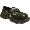 Zapatillas para niños otoñales zapatos para niñas de cuero genuino marca de cuero arco de la princesa negros mocasines en la moda mocasin 230814