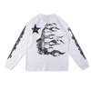 남자 T 셔츠 Hellstar Studios Victory Thermal Long Sleeve Shirt 남자 여자 1 : 1 품질 한정판 Top Tees 2435 5527