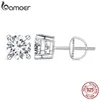 Studörhängen för kvinnor solid 925 Sterling Silver Heart Prong 2CTW D VVS1 LAB Diamonds Sparkling bröllopsmycken 230814