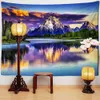 Tapisseries coucher de soleil montagnes et rivières paysage peinture tapisserie tenture murale Style esthétique chambre décor à la maison