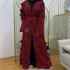 Etnische kleding Islamitische jurken Moslim abaya's voor vrouwen driedimensionale bloem kalkoen Long Dubai bescheiden mantel Ramadan Kimono Kaftan