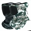 Capacetes de motocicleta Men bandana malha face er meia máscara camuflagem gola ranker lenço de tubo fresco clava ajustável para pilotagem entregar dour dhstu