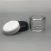 30g 30ml / 1oz Couvercle de bouchon à vis en plastique rechargeable avec base transparente Pot cosmétique vide pour bouteille de poudre à ongles Conteneur d'ombre à paupières Edjgk