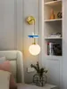 Wall Lamp Copper Children's Room Airplane Lamps Bedroom Nordic Bedside Bathroom Corridor LED Illuminated Glass Sconces Lights