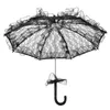 Umbrellas 1pc Bride Lace Umbrella Tea Party Decoration Lady Costume For Wedding (Black)