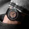 Relógios de pulso Eoeo Japanese Quartz observa para homens de madeira de madeira sólida relógio mecânico Design minimalista de luxo masculino