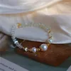 Charm Bracelets Real Natural Freshwater Pearl For Women Irregular Baroque Small Nugget Shining Crystal Bracelet Friendship