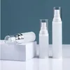 15 30 50 ml Airless Pump Frosted Bottle Refillable Travel Lotion Containers Vaccum Fine Mist Spray Bottle Plastic Cosmetic Dispenser Okdxu