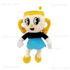 Heiße Cuphead Plüschpuppe Spielzeug Mugman Der Kelch weiche Plüsch gefülltes Spielzeug süße Cartoon -Puppe für Kid LDren Weihnachtsgeschenk 12 Style T230815