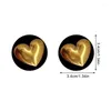 Orecchini per borchie Boho Vintage Round Gold Color Heart Dichiarazione Big Black for Women Ethnic Jewelry Elegant Party Gifts