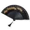 Decorative Figurines Chinese Retro Style Peacock Bronzing Feather Silk 7 Inch Folding Fan Portable Dance Men And Women Summer