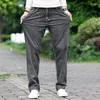 Men's Jeans Men Grey Casual 2023 Fashion Business Stretch Straight Denim Trousers Pants Male Plus Size 40 42 44