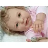 Dockor 55 cm 3D-Paint Skin Sile Reborn Lisa Girl Baby Doll Toy Realistisk 22 tum som Real Bebe Princess Toddler Alive Dress Up 22031 Dhepy