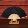 Dekorativa figurer Flower Fans Solid Color Chinese Style Dance Wedding Bamboo Hand Party Folding Summer Hold Fan Abanico 2023 Drop Ship