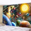 Tapestries Universe Solar Wall Hanging Tapestry Abstract Galaxy Hippie Retro Background Cloth Home Decor R230815