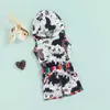 Kläder sätter 0-3y Summer Casual Baby Girls Clothes Set 2st Cow Printed Sleuppes Hooded Vest Tops+Shorts Clothing