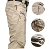 Herenbroeken Snel droge Outdoor Militaire Meervakken Multi -zakken Elastische Tactical Pant Waterdicht PLUS MIZDE 6XL Casual ladingbroeken Men Kleding 230815