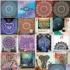 Toallas Bollas de 150x130cm Tapices de verano Bohemian Mandala Beach Toalla Folk-Custom Mat de yoga Elephant Tawl Bath 40 Co Dhuky