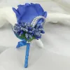 Свадебные корсажи и бутоньереса искусственные розы шелковые жениха бутонера цветочный жених