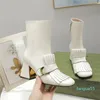 2023-Luxury Design Boots Mode Frauen Retro-Dekoration Winter warmer Schnee Non Slip High Heel Martin Knight Casual Socken Stiefel