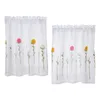 Curtain Rod Pocket Curtains Drapes Door Drape Comfortable Half Short For Bathroom Bedroom Cafe Living Room