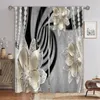 Curtain Deluxe Diamond Flower Sunshade Curtains For The Room Thin Living Bedroom Bathroom And Home Decoration Printed