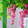 Flores decorativas 2.1m Wisteria Artificial Flower Rattan Wreath Wedding Arch Home Garden Decoration Fake Plant Leaf Vine Ivy Wall