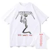 Herren T-Shirts Gott will, dass du T-Shirt Anime Manga gedrucktes Hip Hop O-Neck Tops Tees lässig Sommer Kurzarm schwarzer Mann T-Shirts